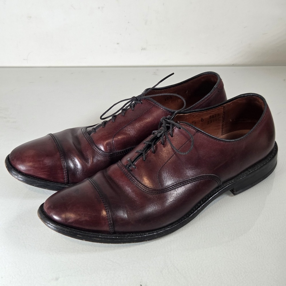 Allen Edmonds Park Avenue Cap Toe Oxfords Mens 10.5D Dress Shoes - DAMAGE INSIDE